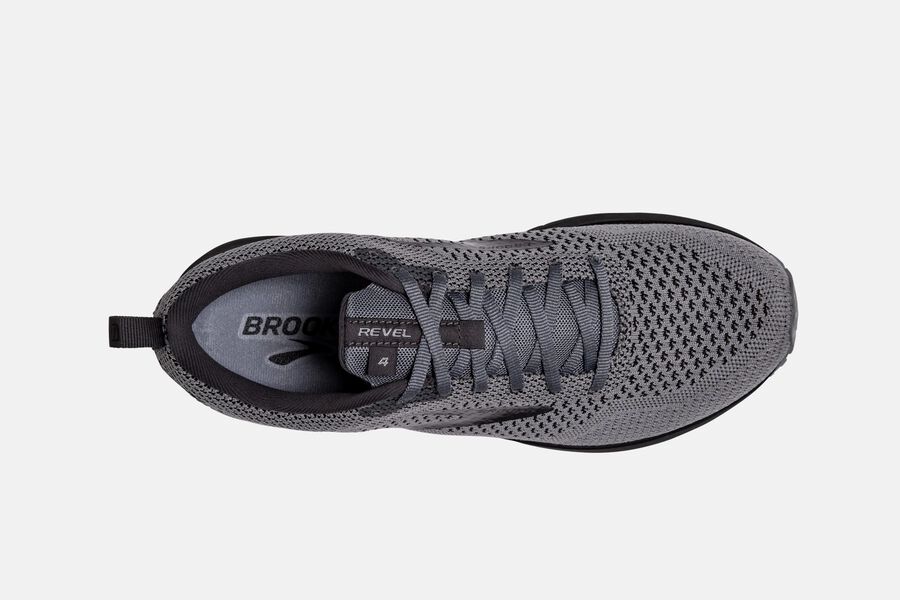 Brooks Revel 4 Road Running Shoes - Mens - Grey/Black - PC5384921